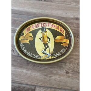 Vintage The Planters Peanut Company Mr. Peanut Metal Oval Tray 12"X15"